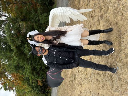 Lillian and Will dressed up for Halloween